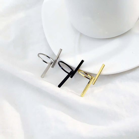 Chunky Vertical Bar Statement Ring
