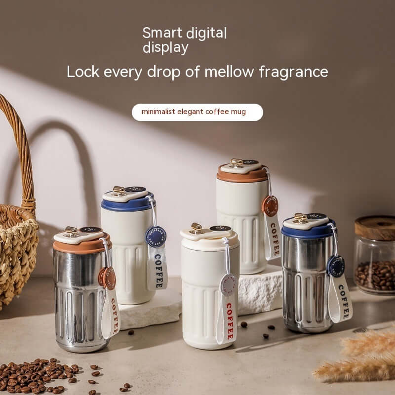 Smart Digital Portable Thermal Coffee Mug Stainless Steel