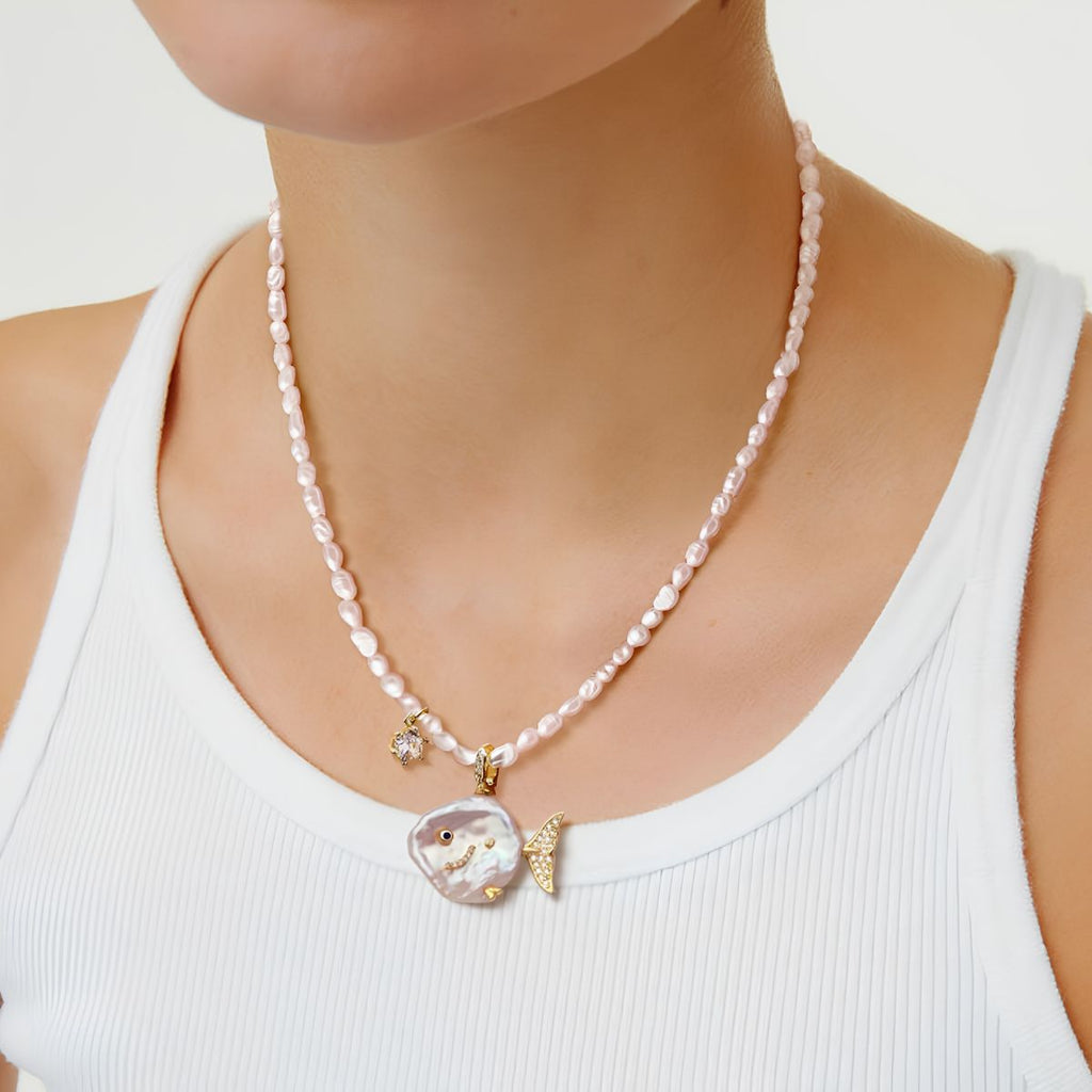 Ocean Marine Animal Pearl Necklace