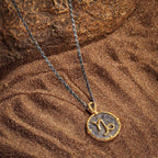 18K Gold Zodiac Pendant Necklace Astrology Necklace
