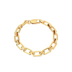 18K Gold Oval Link Chain Bracelet 
