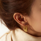 18K Gold Plated Bold Square Hoop Earrings