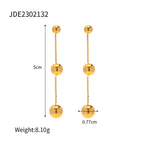 18K Gold Plated Irregular Beads Dangle Earrings | JDE132