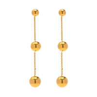 18K Gold Plated Irregular Beads Dangle Earrings | JDE132