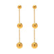 18K Gold Plated Irregular Beads Dangle Earrings | JDE132