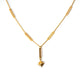 18K Gold Star Pendant Half Chain Necklace