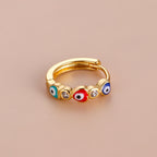18K Gold Turkish Eye Cartilage Hoop Earring