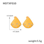 18K Freshwater Pearl Seashell Pendant Earrings Set