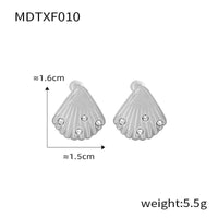 18K Silver Freshwater Pearl Seashell Earrings Set