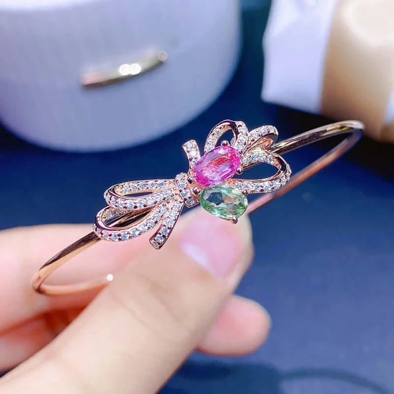 18K White Gold Tourmaline Bracelet