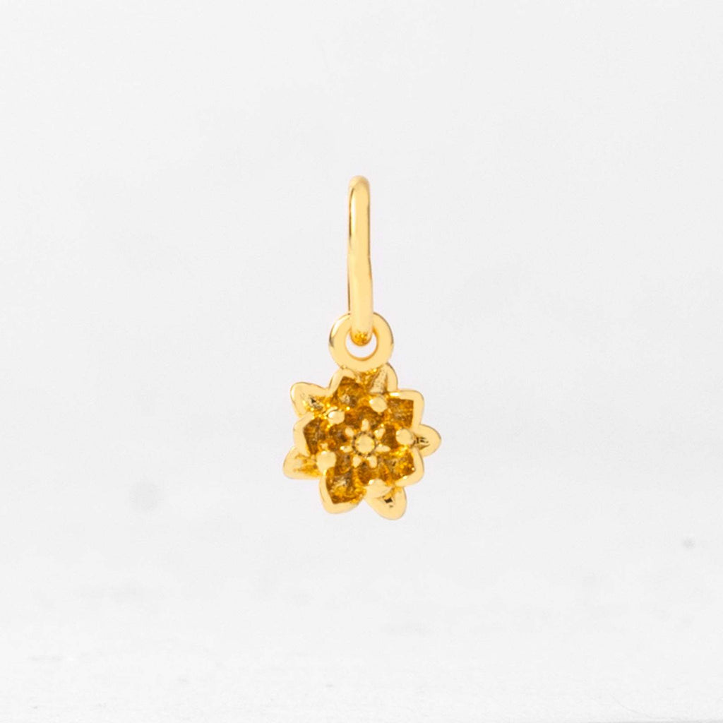 18k Gold Birth Flower Charm & Pendant