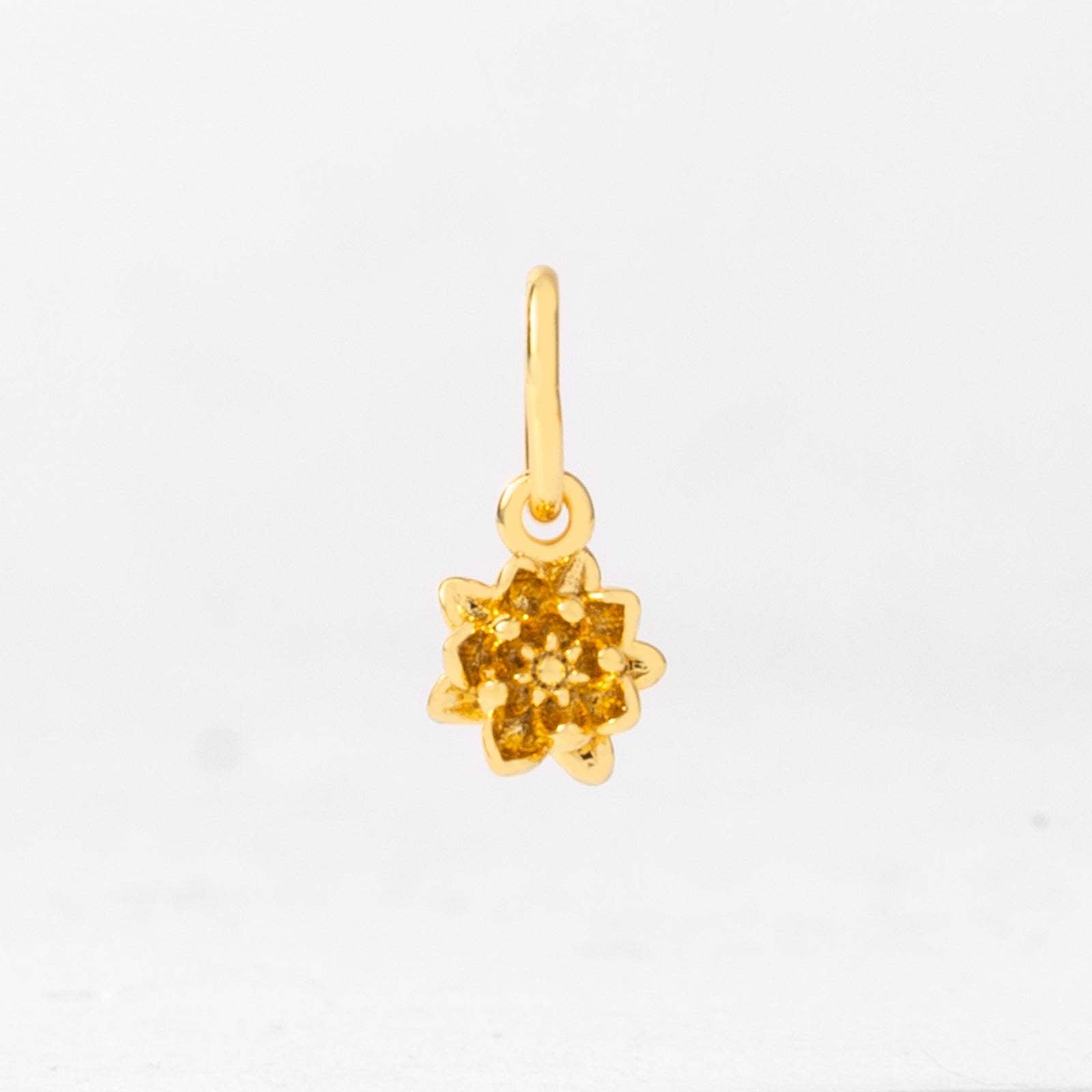 18k Gold Birth Flower Charm & Pendant