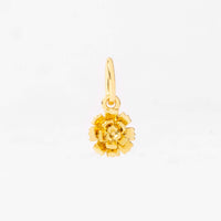 18k Gold Birth Flower Charm & Pendant