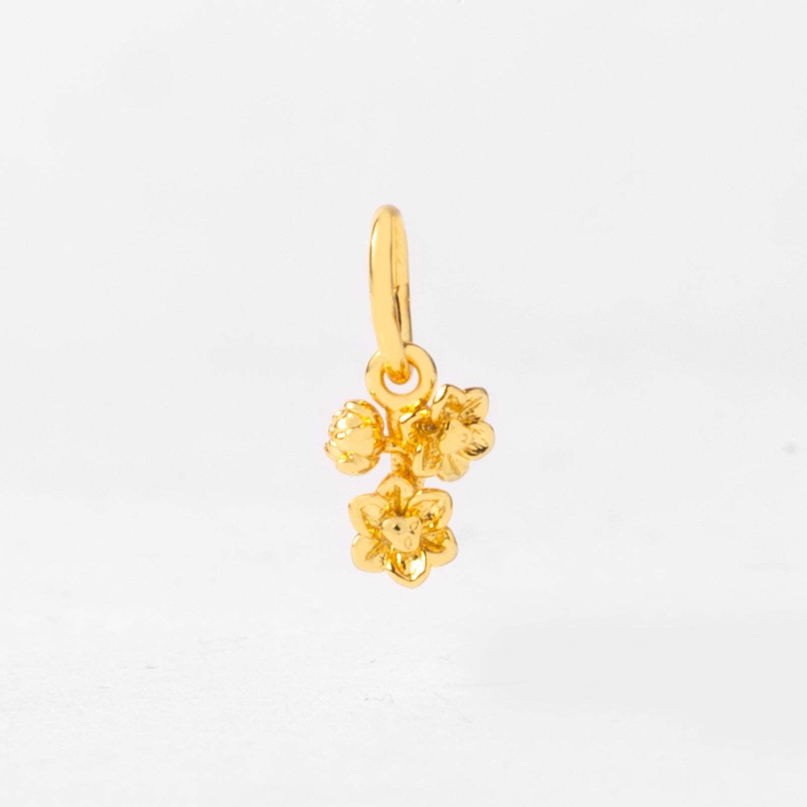 18k Gold Birth Flower Charm & Pendant