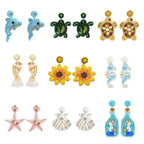 Boho Colorful Bead Summer Earring Marine Earrings