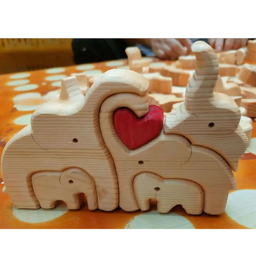 Wooden Bear Family Custom Name Puzzle Gift