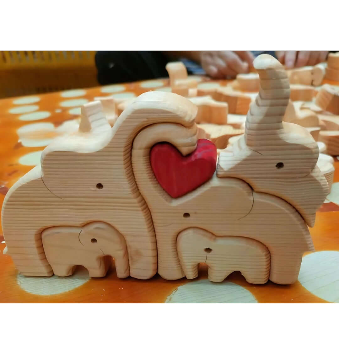 Wooden Bear Family Custom Name Puzzle Gift