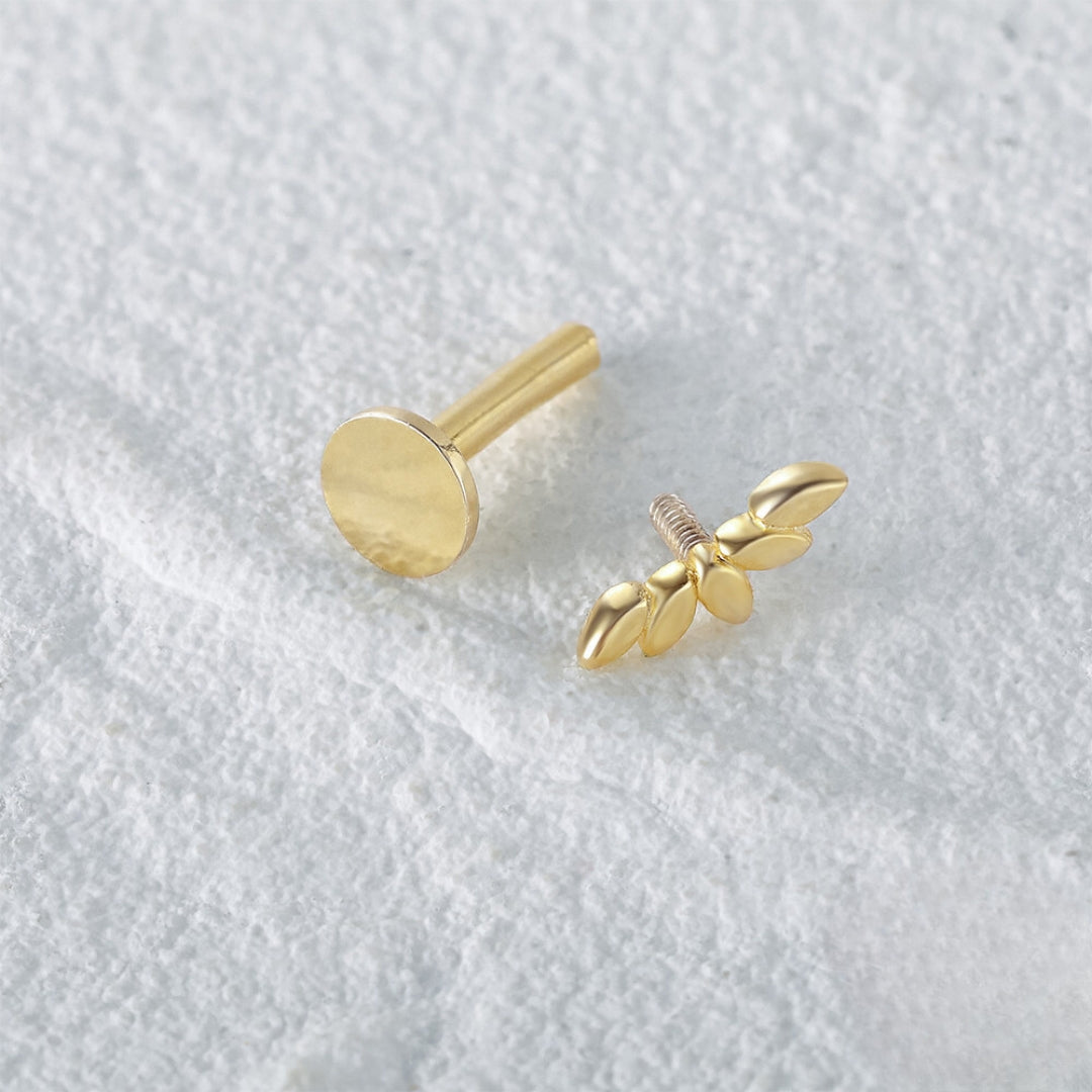 16G Evil Eye Hamsha Flat Back Tragus Daith Earrings | HC021