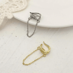 Gold Circle Layering Non Piercing Tassel Clip Ear Cuff | R2038