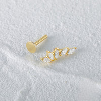 16G Evil Eye Hamsha Flat Back Tragus Daith Earrings | HC021