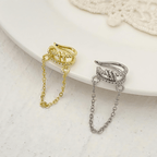 Gold Circle Layering Non Piercing Tassel Clip Ear Cuff | R2038