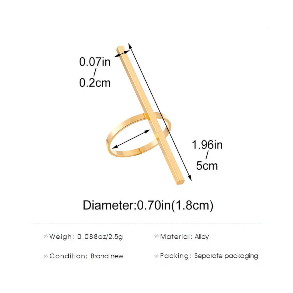 Chunky Vertical Bar Statement Ring