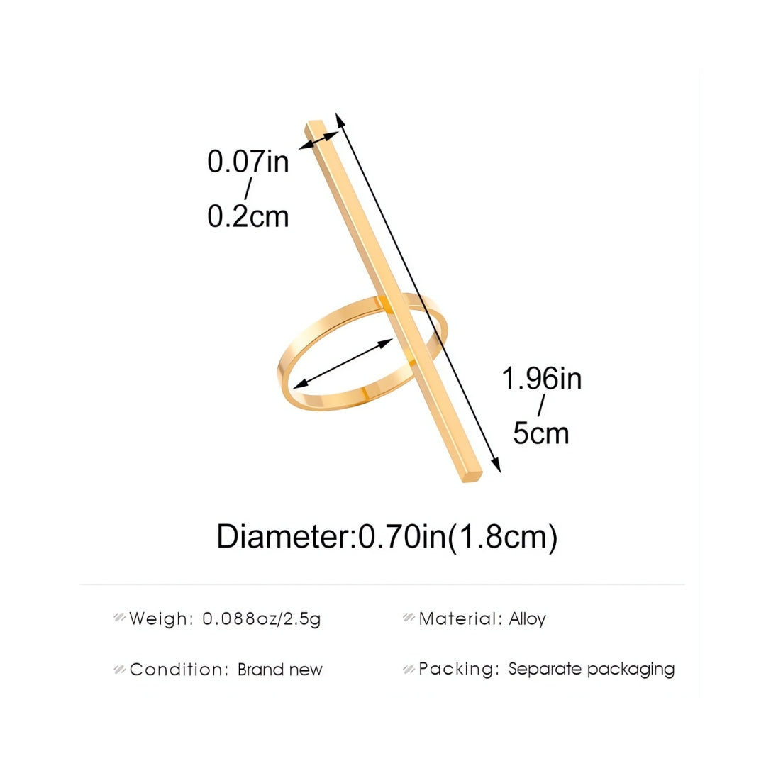 Chunky Vertical Bar Statement Ring