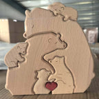 Wooden Bear Family Custom Name Puzzle Gift