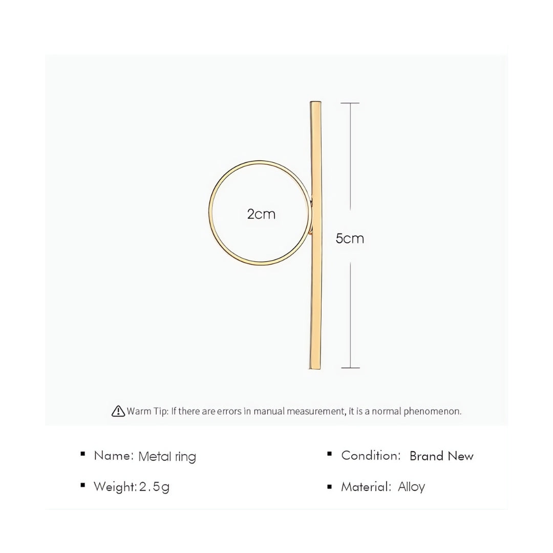 Chunky Vertical Bar Statement Ring