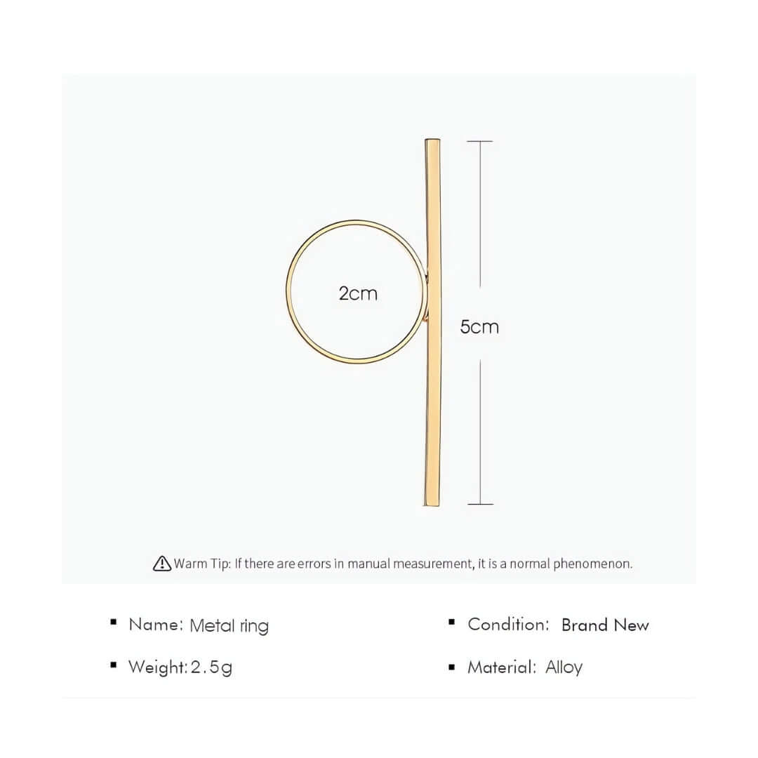 Chunky Vertical Bar Statement Ring