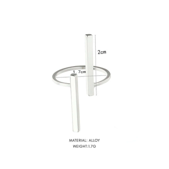 Chunky Vertical Bar Statement Ring
