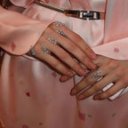 Dainty Silver Leaf Hand Cuff Ring