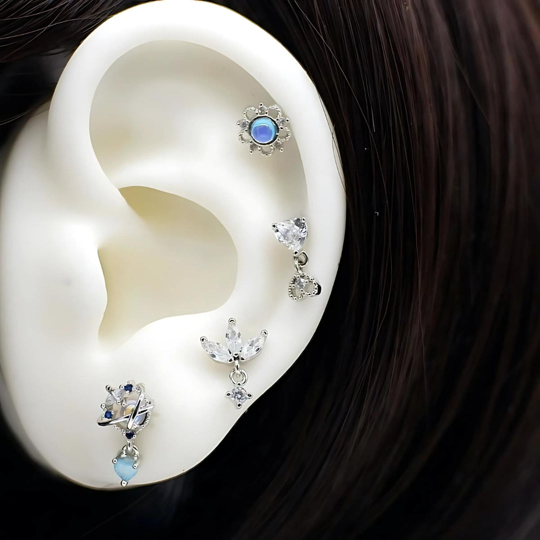 20G Galaxy Star Helix Piercing Stud