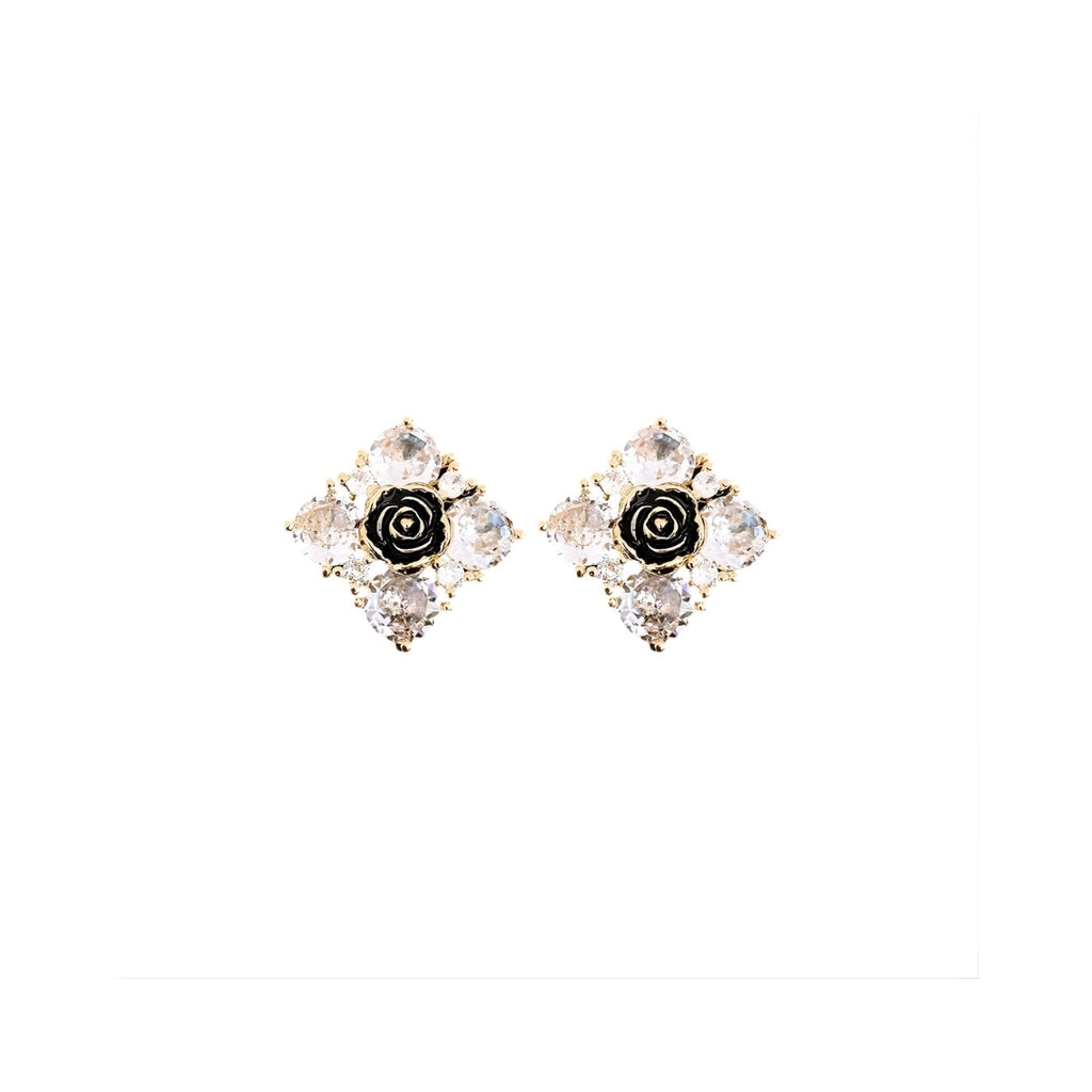 Camellia Ice Cube Stud Earrings