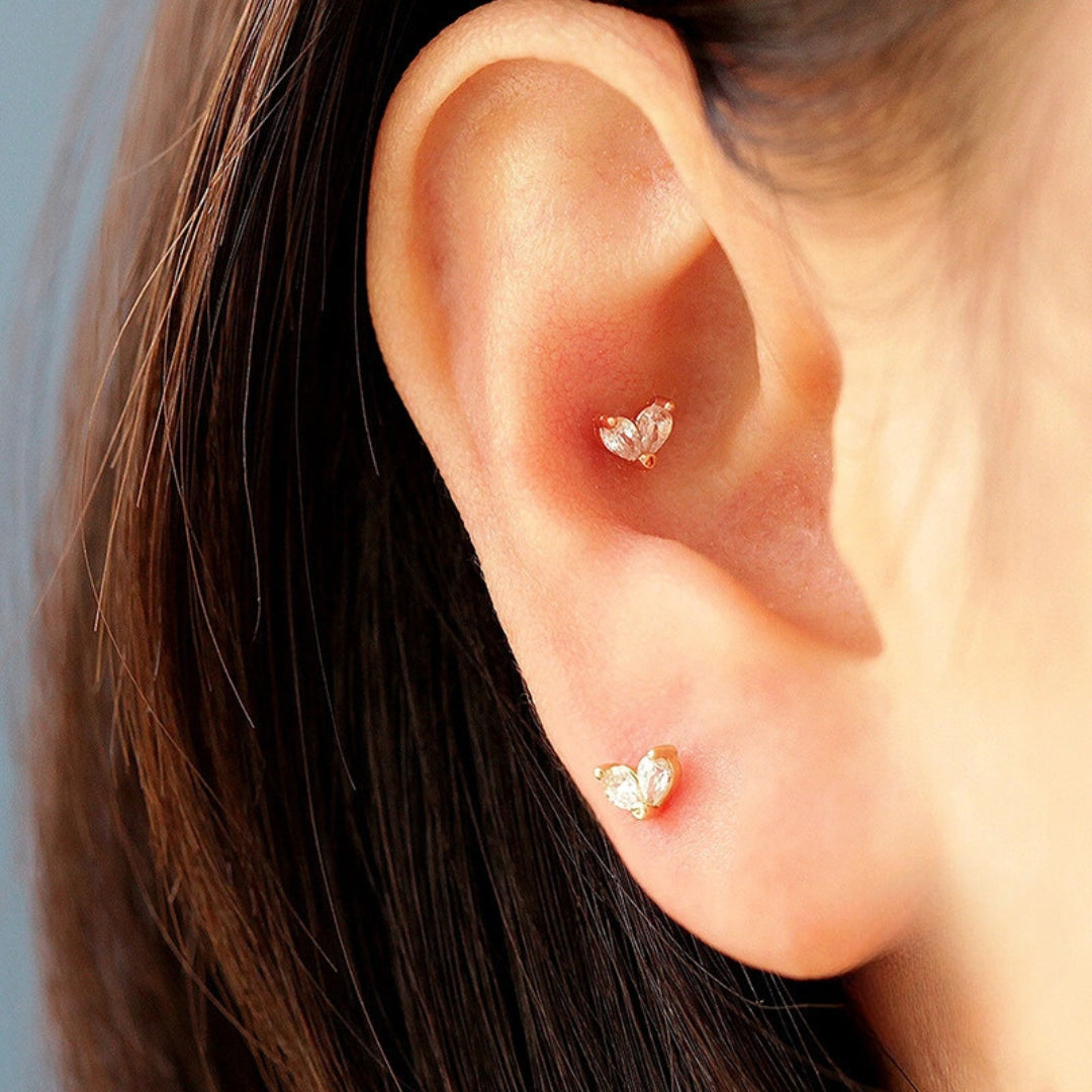 20G Cartilage Tiny Moon Star Tragus Stud