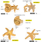 Summer Shell Starfish Thumb Ring