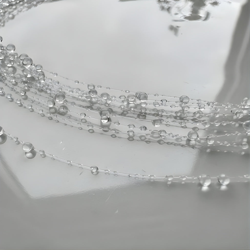 clear bead dewdrop necklace