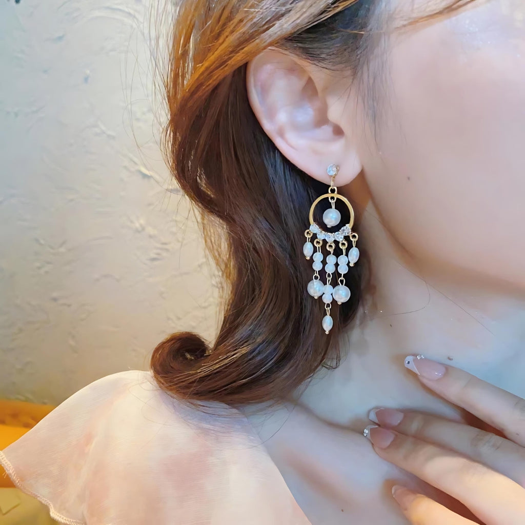 Baroque Freshwater Pearl Chandelier Earrings