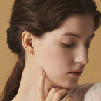 14K Natural Opal Baguette Stud Earrings