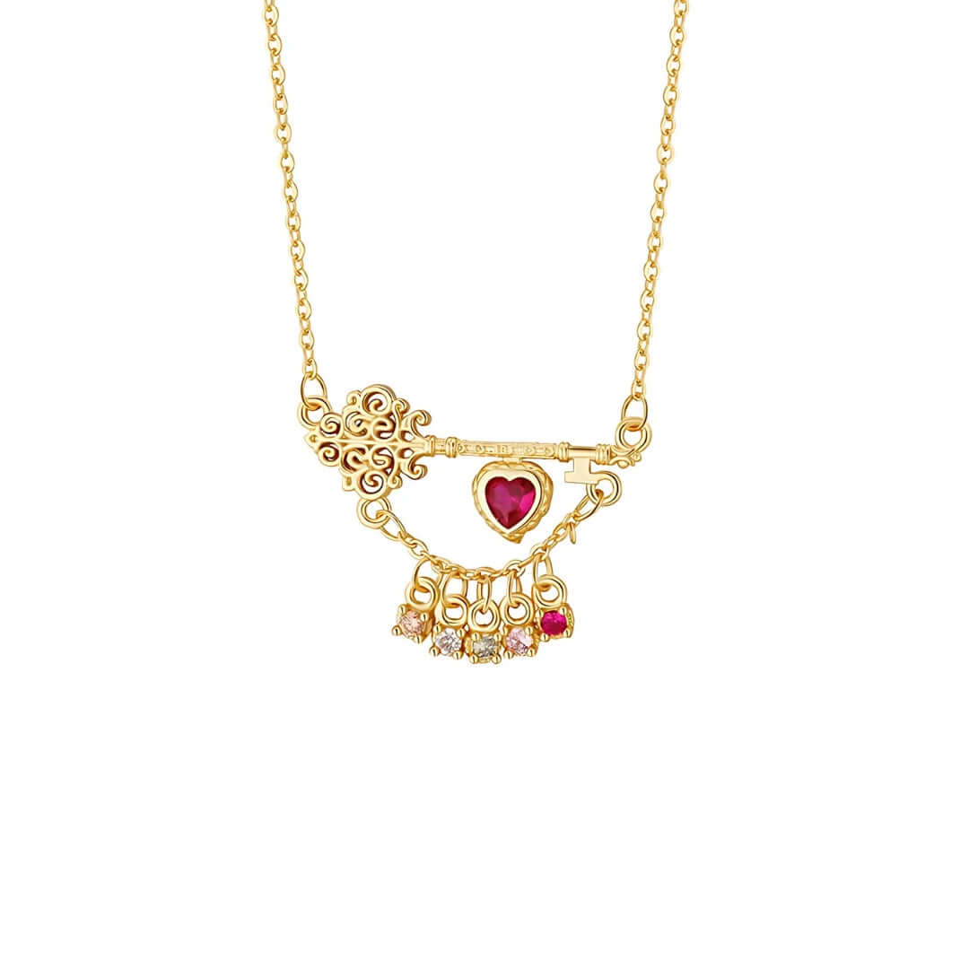 Edwardian Key to Your Heart Necklace with Charm