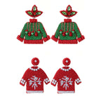 Handmade Woven Beads Sweater Holiday Earring