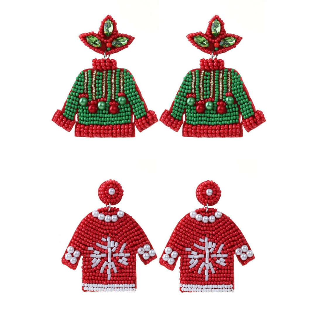 Handmade Woven Beads Sweater Holiday Earring