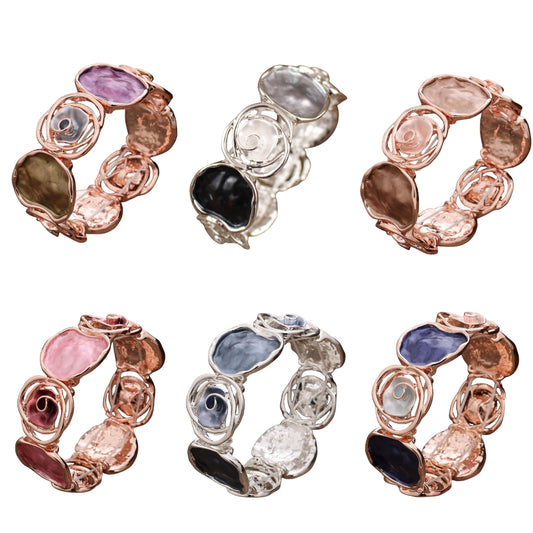 Handmade Hollow Rose Wide Strengthable Bracelet