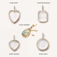 DIY Heart Gold Locket Necklace with Charms