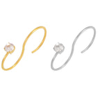 Solitaire Two Fingers Spiral Ring