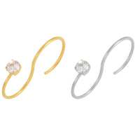 Solitaire Two Fingers Spiral Ring