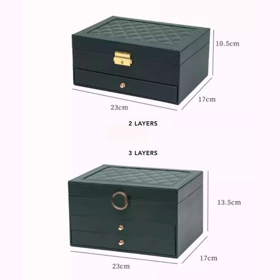 3 Layer Waterproof Necklace Ring Jewelry Organizer Box
