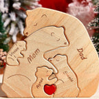 Wooden Bear Family Custom Name Puzzle Gift