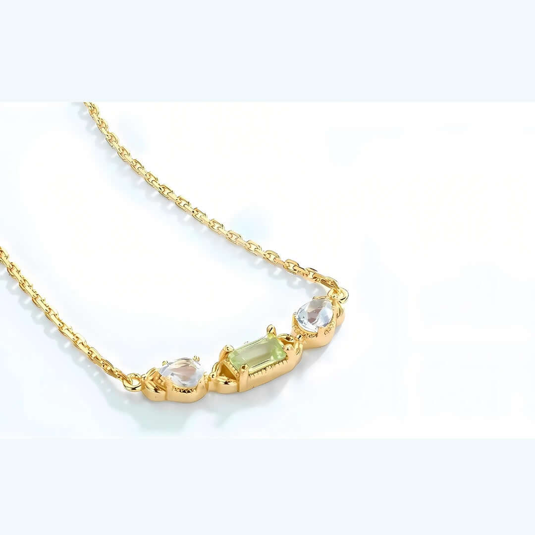 Dainty Peridot August Necklace