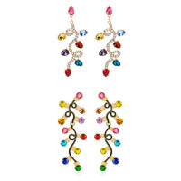 Festive Xmas Light Bulb Colorful Drop Earrings